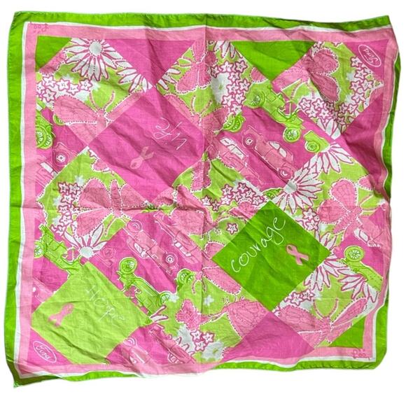 Lilly Pulitzer Accessories - Lilly Pulitzer Ford Breast Cancer Awareness Scarf